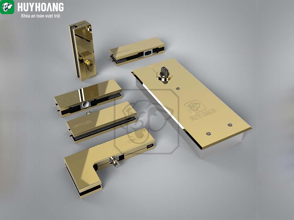 Bản lề sàn SS 03 Vàng - 150kg Huy Hoàng