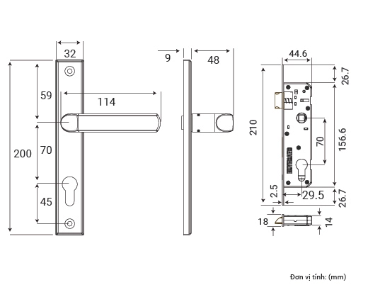 Tay nắm AP 70-44-33 điện zi Titan