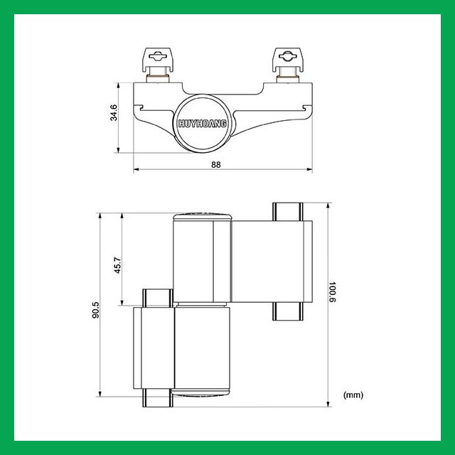 Thông số kỹ thuật Bản lề 3D 2 cánh Sơn đen