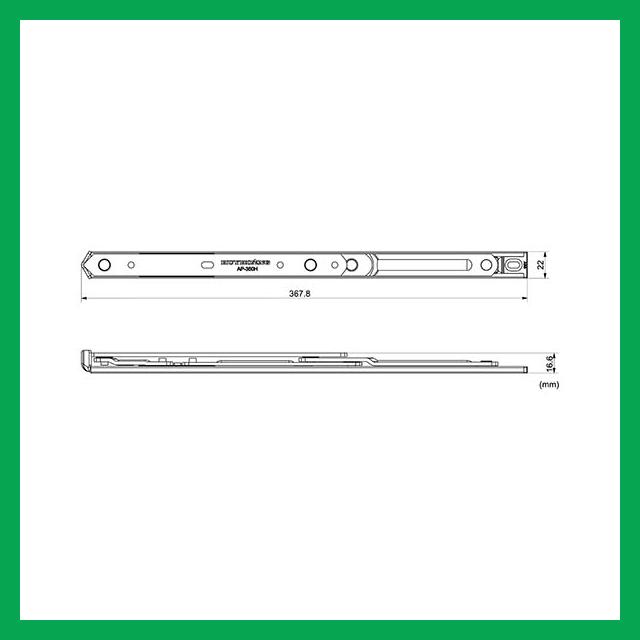 Thông số kỹ thuật Bản lề chữ A AP 350 Mở Hất