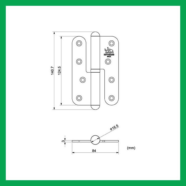 Thông số kỹ thuật Bản lề cối inox 01