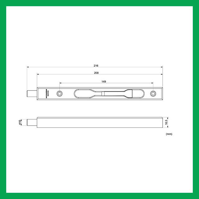 Thông số kỹ thuật Chốt âm SS304 200