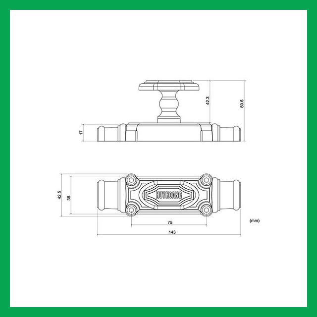 Thông số kỹ thuật Chốt cremone 02 Sơn Tím