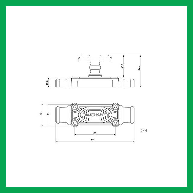 Thông số kỹ thuật Chốt cremone 03 Sơn Tím