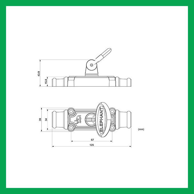 Thông số kỹ thuật Chốt cremone 07 Sơn Tím