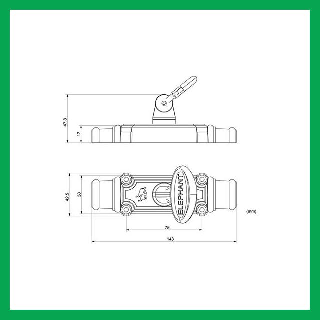 Thông số kỹ thuật Chốt cremone 08 Sơn Tím