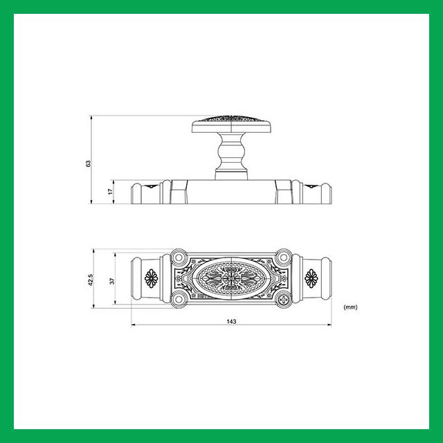 Thông số kỹ thuật Chốt cremone HC 02 PVD GO