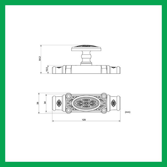 Thông số kỹ thuật Chốt cremone HC 03