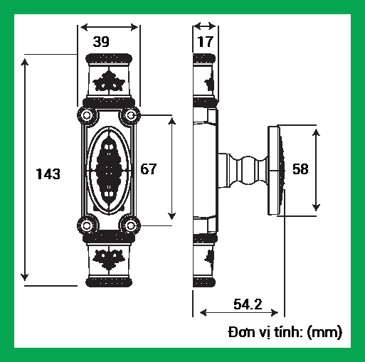 Thông số kỹ thuật Chốt cremone HC 2902