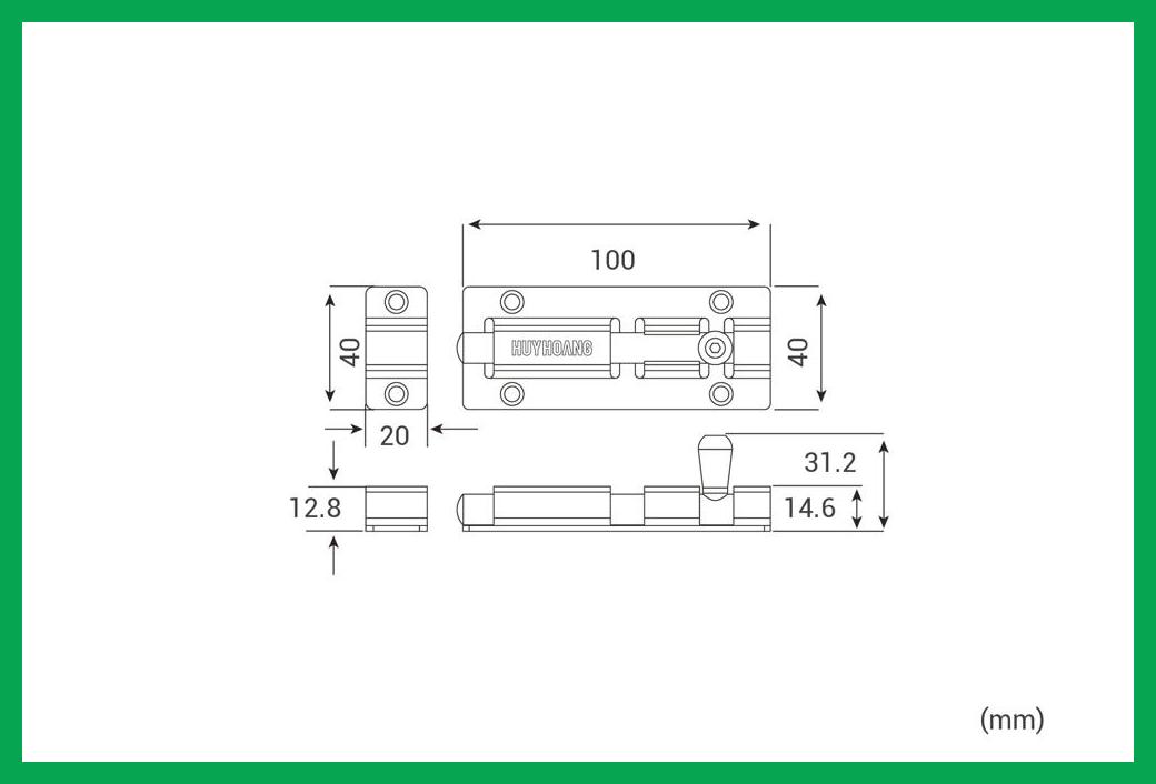 Thông số kỹ thuật Chốt cửa 01 Sơn đen