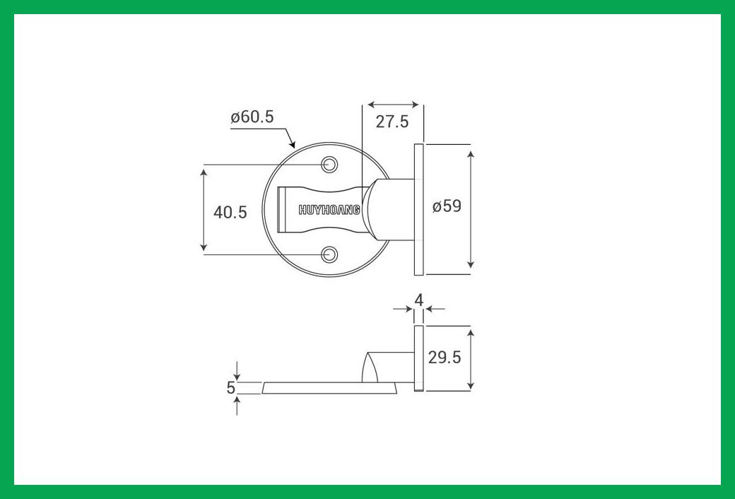 Thông số kỹ thuật Hít cửa SS 06 mạ đồng đen American