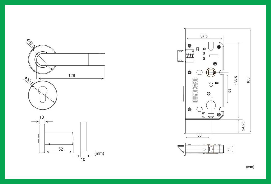 Thông số kỹ thuật KHÓA TAY NẮM PHÂN THỂ SS 5810