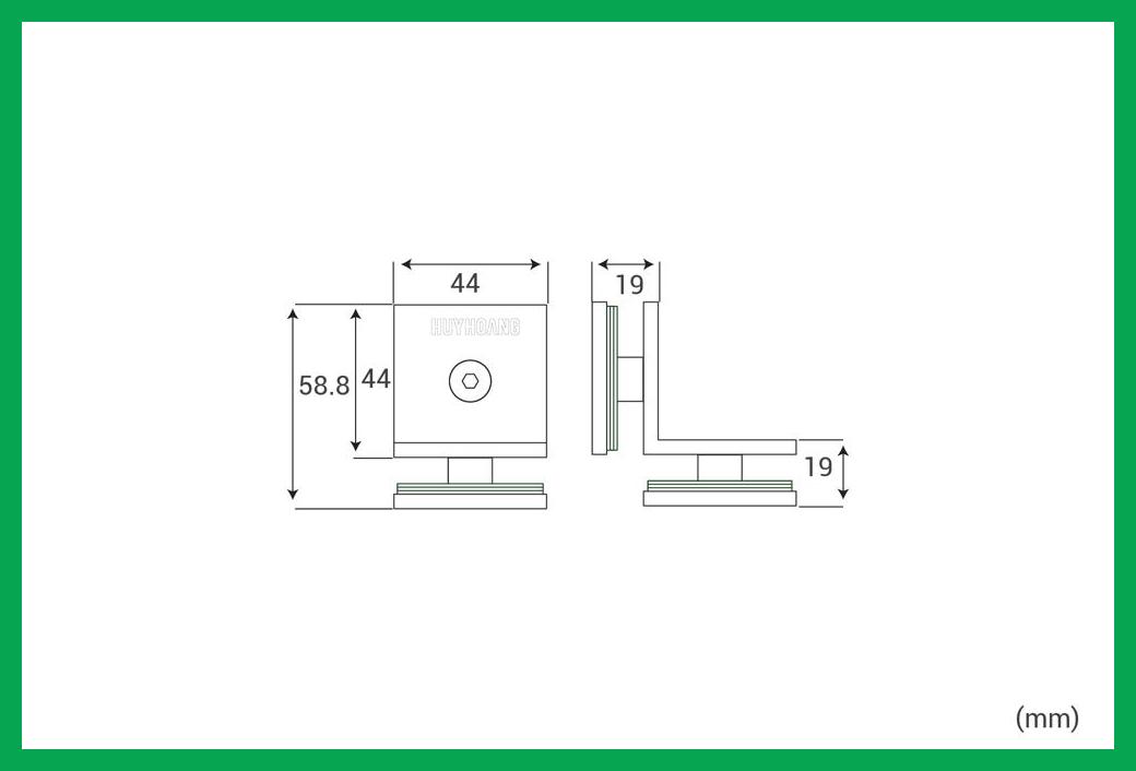 Thông số kỹ thuật Kẹp vách 03 kính-kính 90 mạ đồng đen American