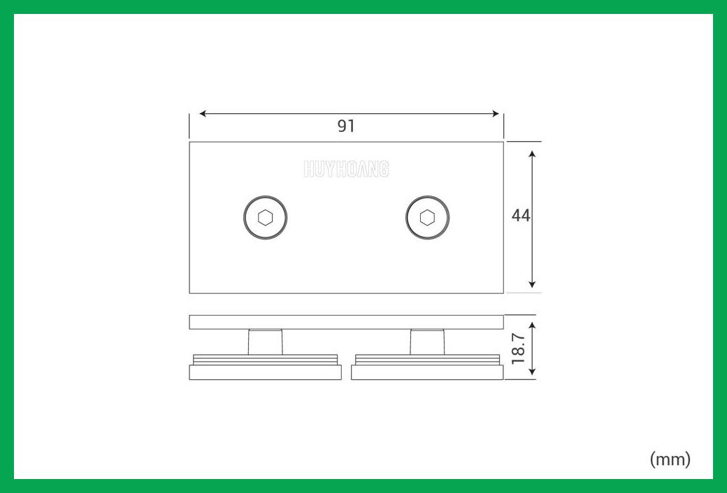 Thông số kỹ thuật Kẹp vách kính - kính 180 độ KV04