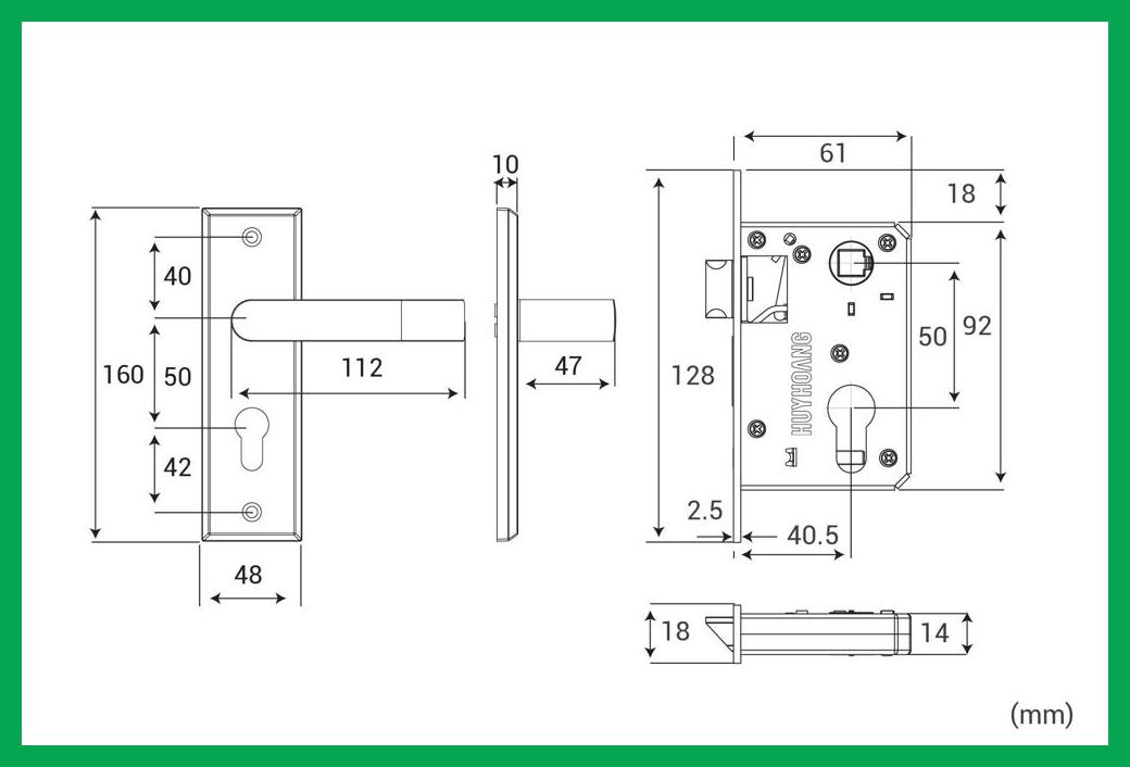 Thông số kỹ thuật Khoá tay nắm EX 5010