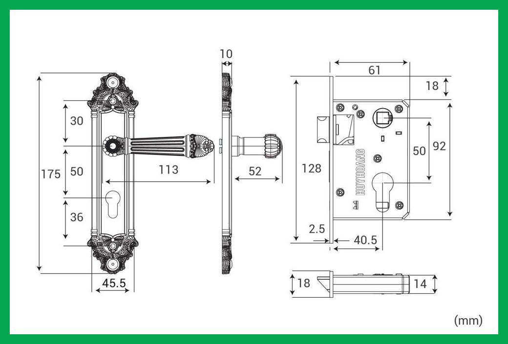 Thông số kỹ thuật Khóa tay nắm EX 5026