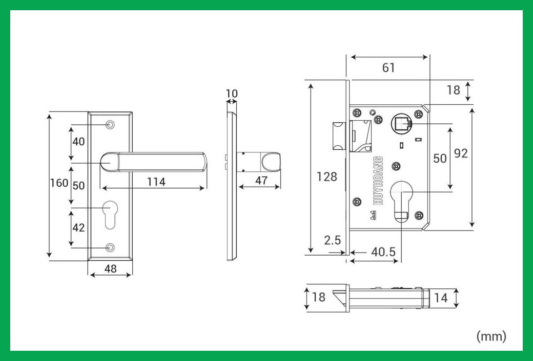 Thông số kỹ thuật Khóa tay nắm EX 5033 Điện Zi titan