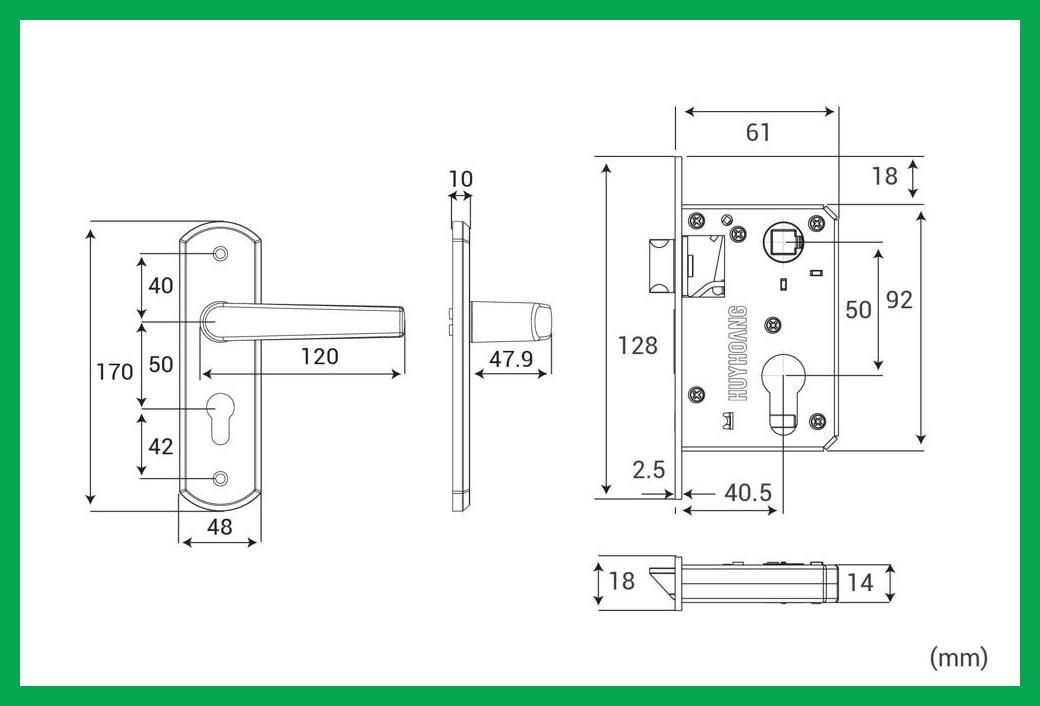 Thông số kỹ thuật Khóa tay nắm EX 5082