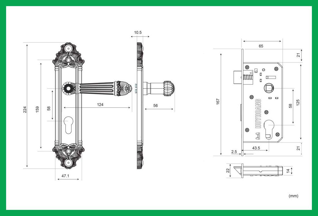 Thông số kỹ thuật Khóa tay nắm EX 5826