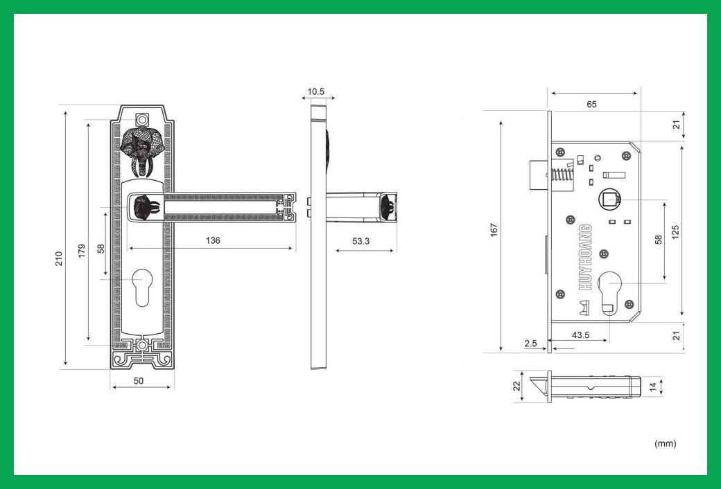 Thông số kỹ thuật Khóa tay nắm EX 5828