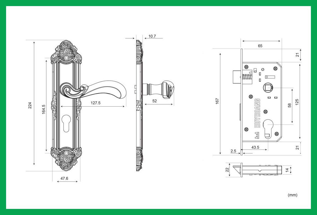 Thông số kỹ thuật Khóa tay nắm EX 5829