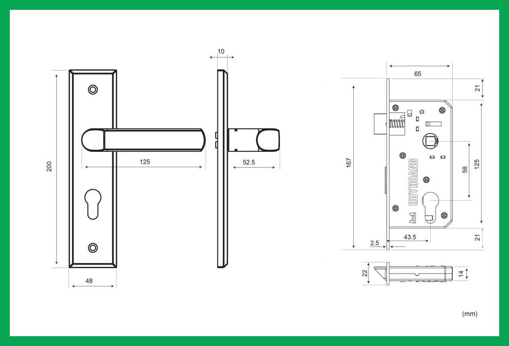 Thông số kỹ thuật Khóa tay nắm EX 5833 Điện Zi titan