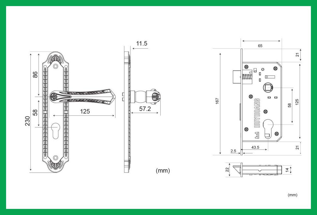 Thông số kỹ thuật Khóa tay nắm EX 5861