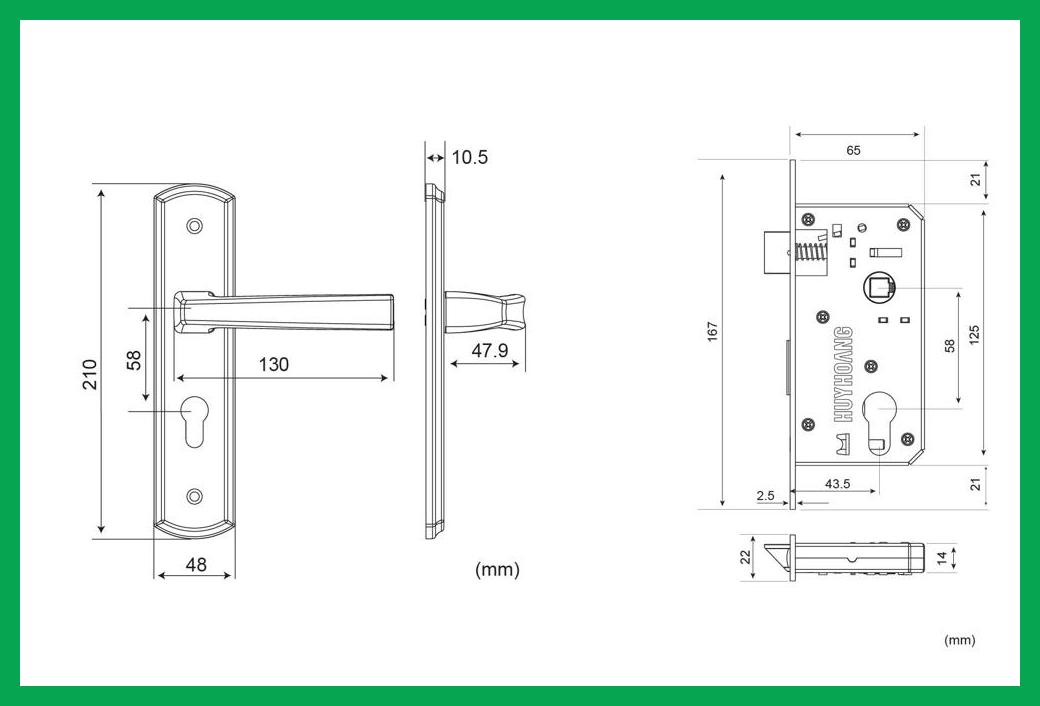 Thông số kỹ thuật Khóa tay nắm EX 5868