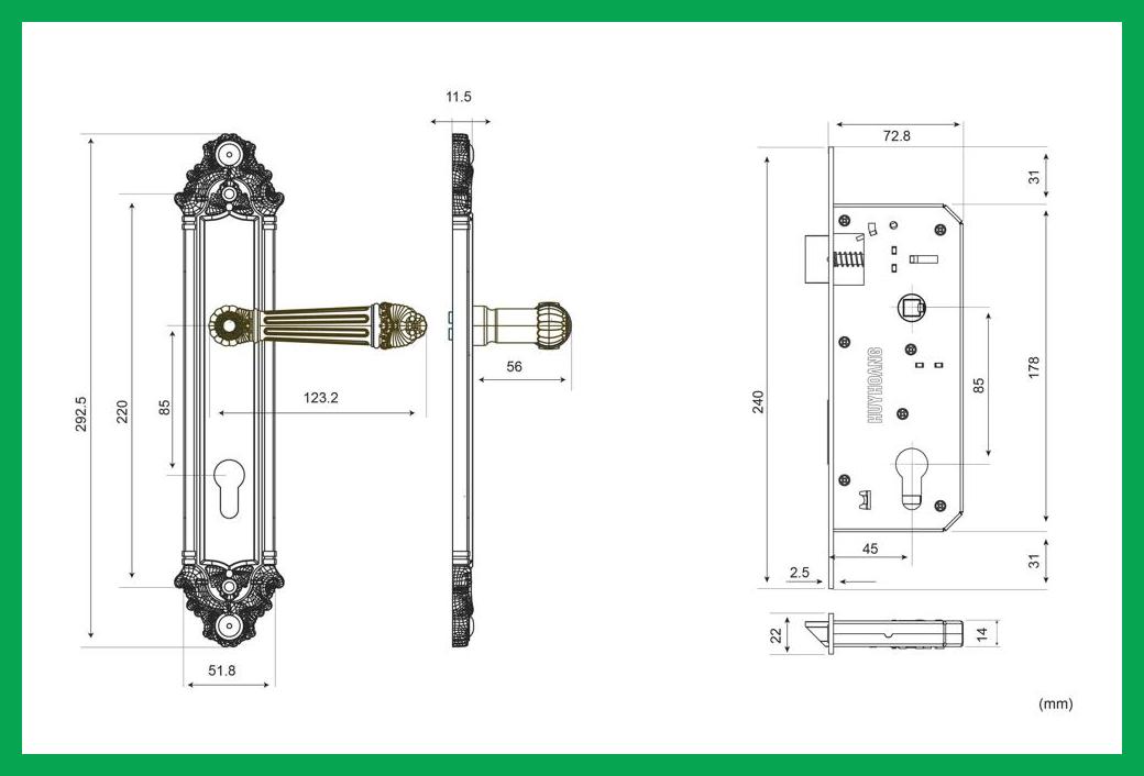 Thông số kỹ thuật Khóa tay nắm EX 8526