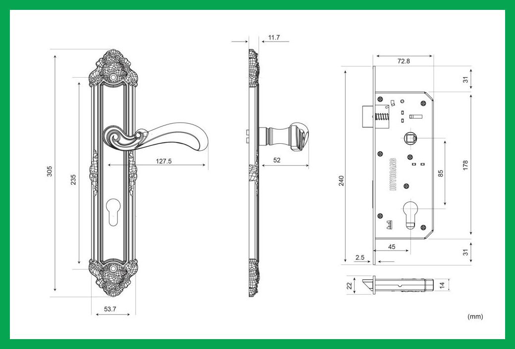 Thông số kỹ thuật Khóa tay nắm EX 8529