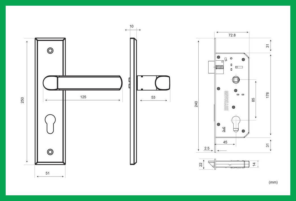 Thông số kỹ thuật Khóa tay nắm EX 8533