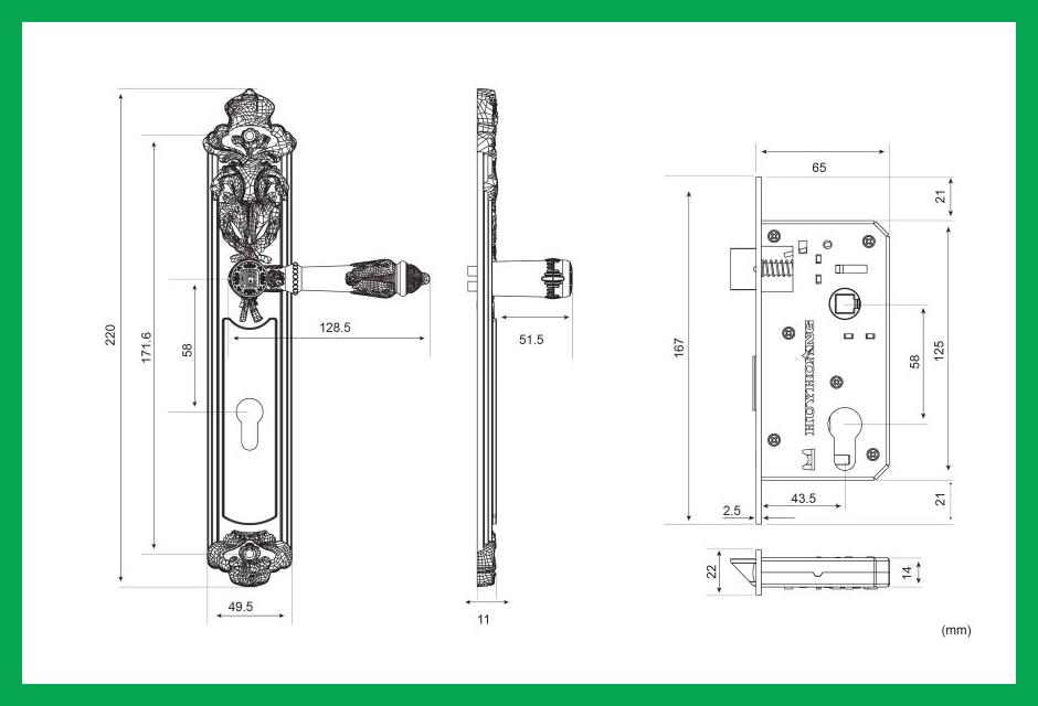 Thông số kỹ thuật Khóa tay nắm HC 5824