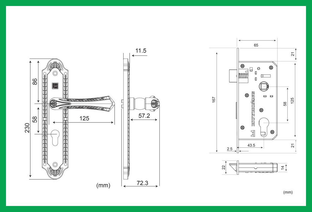 Thông số kỹ thuật Khóa tay nắm HC 5861