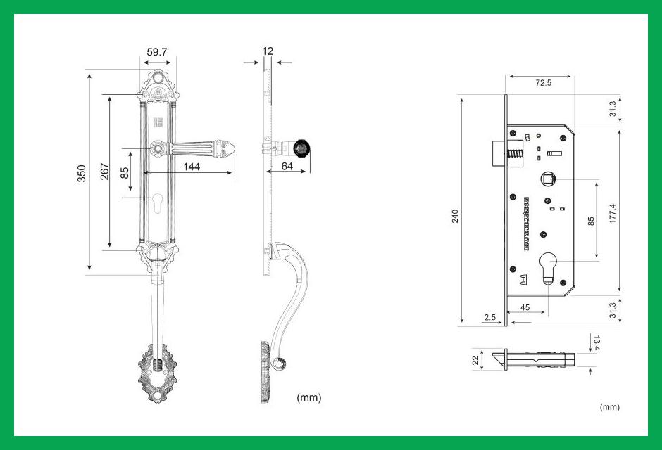 Thông số kỹ thuật Khóa tay nắm HC 8526 Đại sảnh