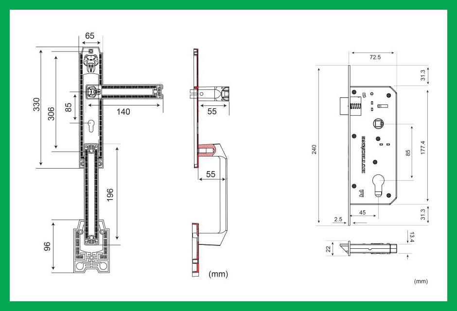 Thông số kỹ thuật Khóa tay nắm HC 8528 Đại sảnh