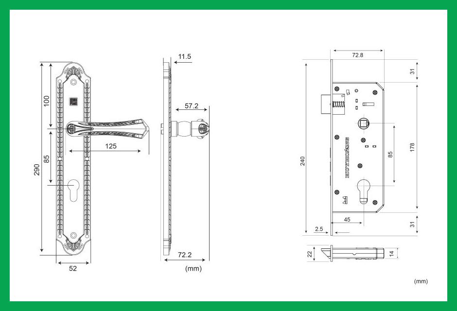 Thông số kỹ thuật Khóa tay nắm HC 8561