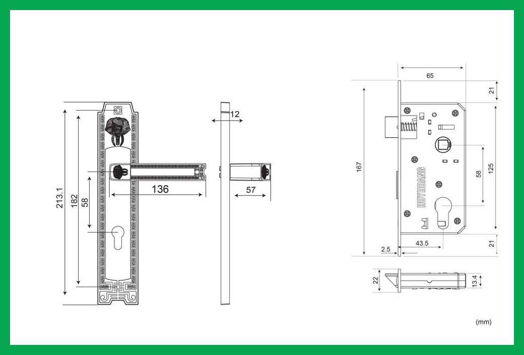 Thông số kỹ thuật Khóa tay nắm HCP 5828