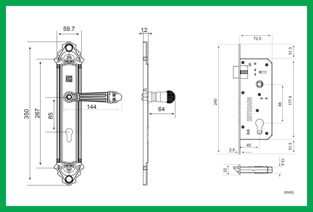 Thông số kỹ thuật Khóa tay nắm HCP 8526 Đại