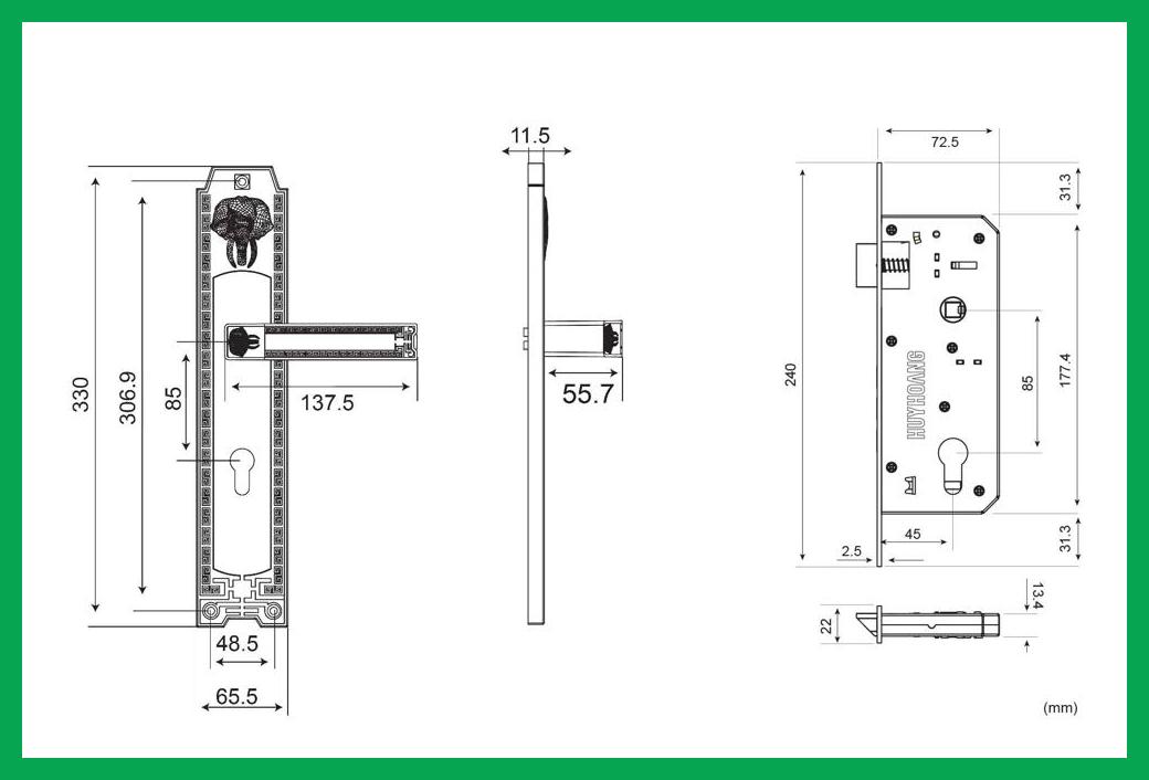 Thông số kỹ thuật Khóa tay nắm HCP 8528 Đại