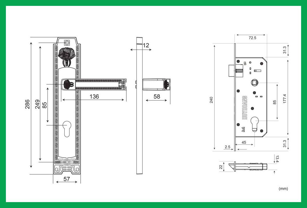 Thông số kỹ thuật Khóa tay nắm HCP 8528