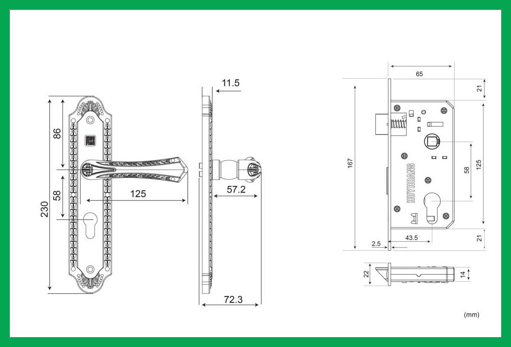 Thông số kỹ thuật Khóa tay nắm HCX 5861