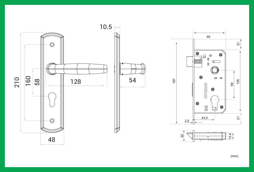 Thông số kỹ thuật Khóa tay nắm HCX 5866