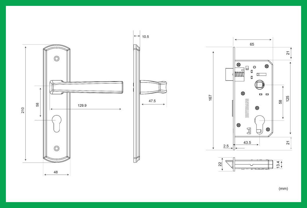 Thông số kỹ thuật Khóa tay nắm HCX 5868