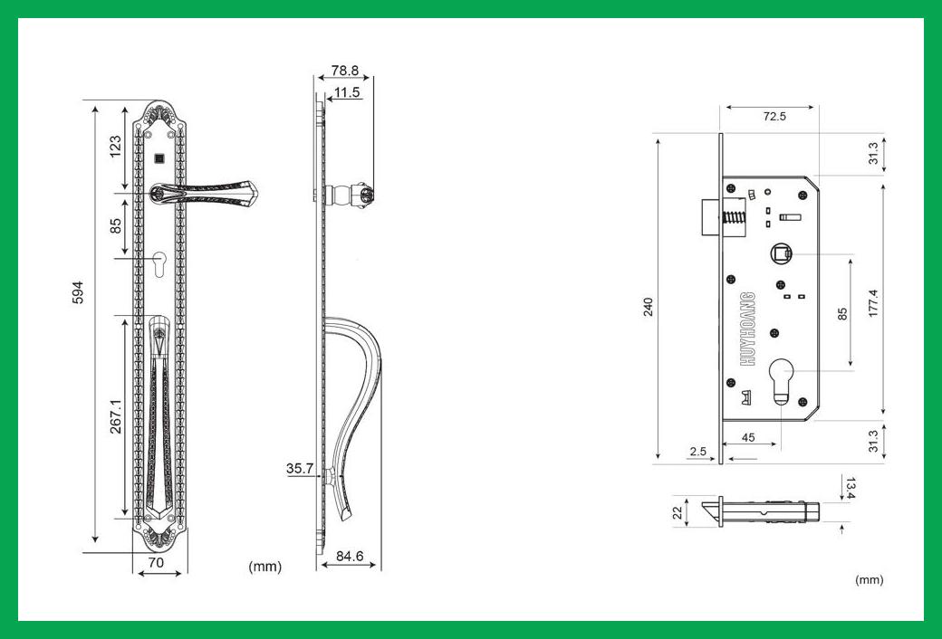 Thông số kỹ thuật Khóa tay nắm HCX 8561 Đại sảnh