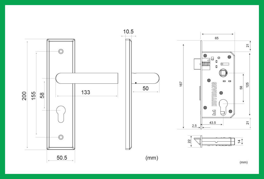 Thông số kỹ thuật Khóa tay nắm SS 5834