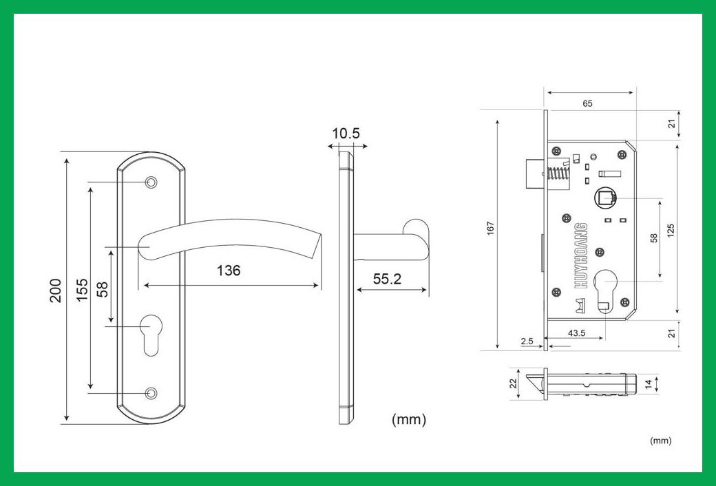 Thông số kỹ thuật Khóa tay nắm SS 5837