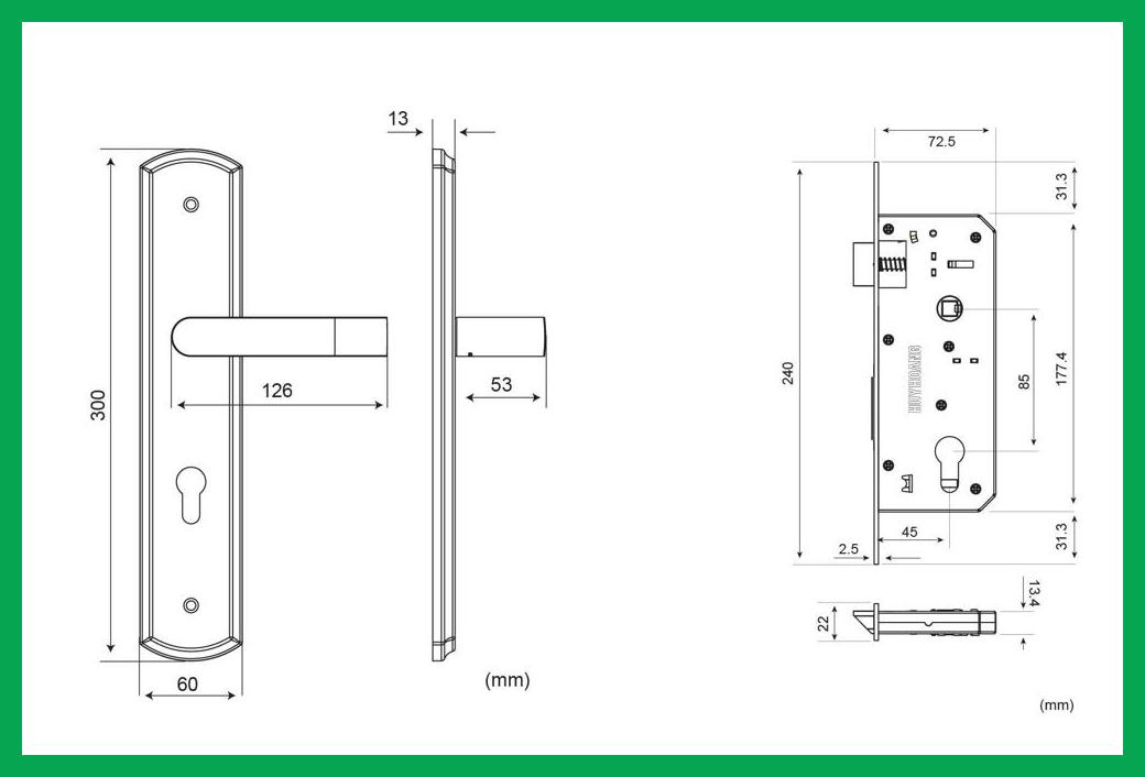 Thông số kỹ thuật Khóa tay nắm SS 8510 Đại