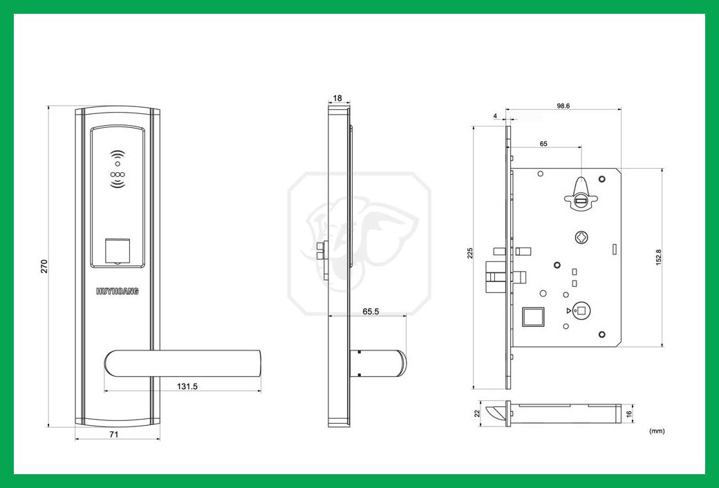 Thông số kỹ thuật Khóa tay nắm điện tử TNHD08