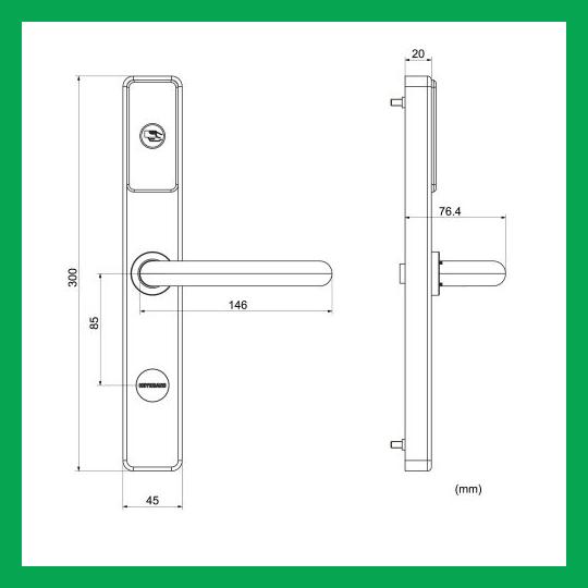 Thông số kỹ thuật Khóa tay nắm điện tử TNHD09