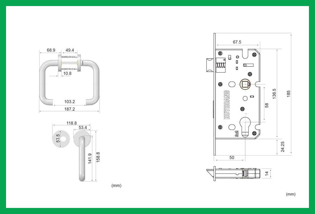 Thông số kỹ thuật Khóa tay nắm phân thể SS 5838